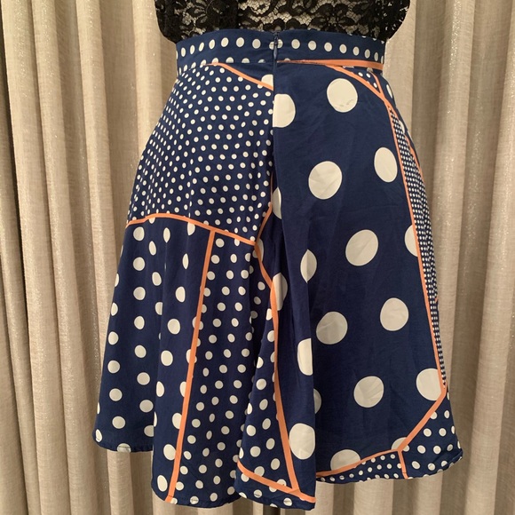 ModCloth blue polka dot skirt - Picture 2 of 2
